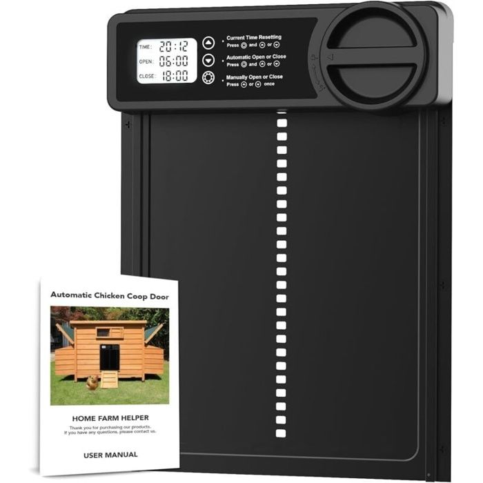 Meilleurs prix pour Porte Automatique Poulailler avec Minuterie du Soir/Matin Porte Poulailler Automatique Anti-pincement Alliage daluminium