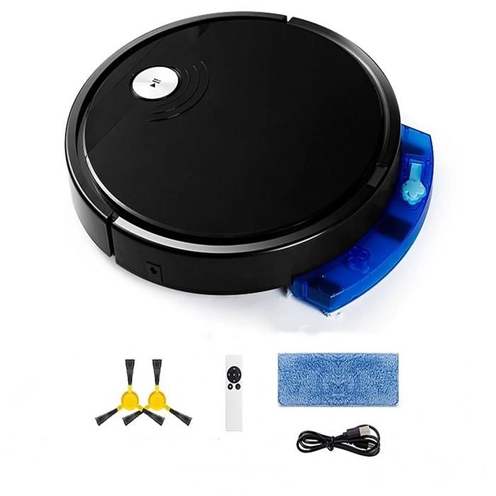Aspirateur robot réservoir deau de 150 ml bac à poussière de 300 ml batterie de 2000 mAh adapté à plusieurs types de sols
