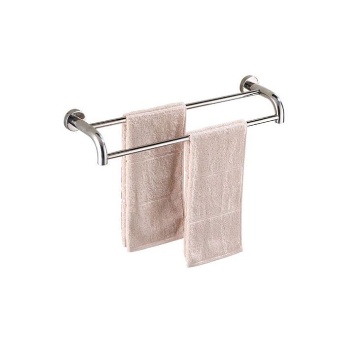 Étagère Serviette Multi-Fonction Porte-Serviettes en Acier Inoxydable Étagère Porte-Serviettes Mural Rangement Serviette Bain 60cm