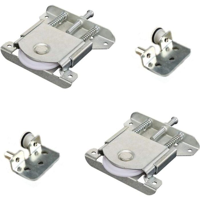 Roues de porte coulissante pour armoire - MICH - Lot de 2 pièces - Roulements à bille - Nylon - Installation facile