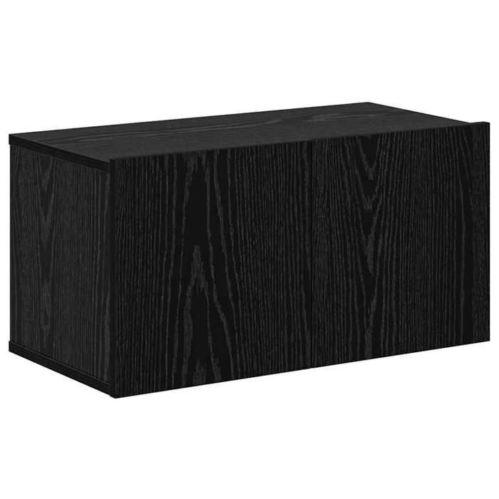 NEUF Armoires TV - Noir - Meuble TV mural - 4 pcs - pour maison - Chêne noir - Bois dingénierie TT1321