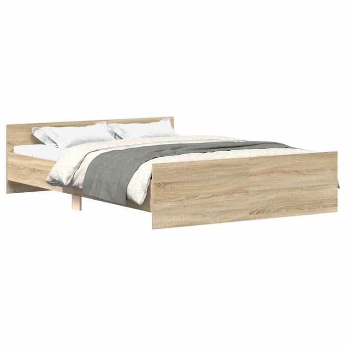 BEST-HOME Meuble de chambre - UU - Cadre de lit sans matelas - chêne sonoma 140x190 cm HH13512