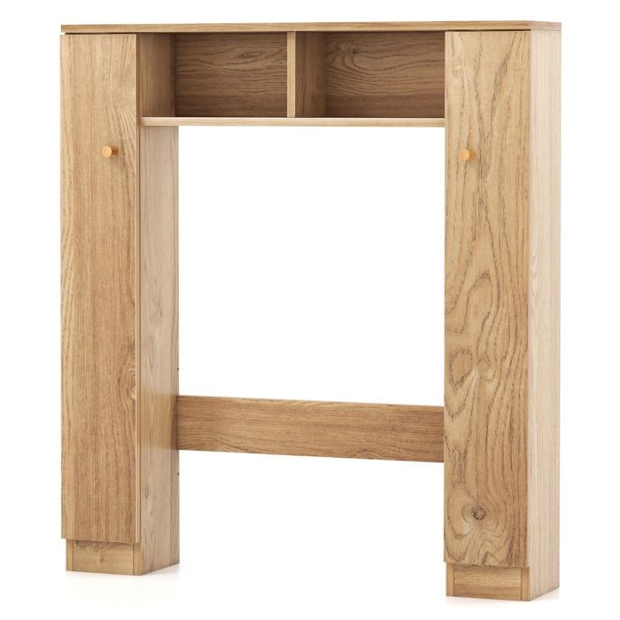 Armoire de rangement au-dessus des toilettes 57 5 x 18 x 80 5 cm avec étagères réglables Armoire de rangement au-dessus des toilettes 57 5 x 18 x 80 5 cm avec étagères réglables