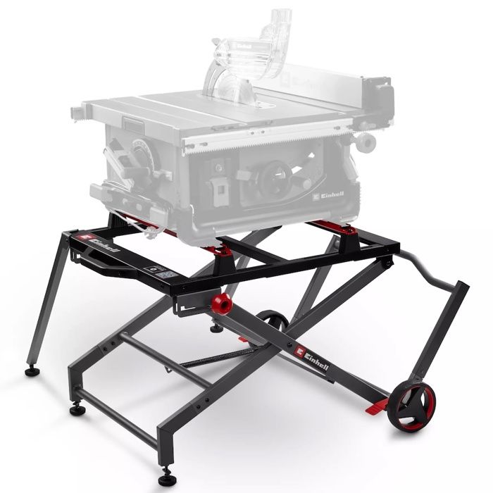 Support pour scie circulaire ? E Stand TSS ? Acier ? Hauteur réglable 57 à 62 cm ? Charge max. 200 kg ? Repliable ? Roulettes intégrées - vue 3
