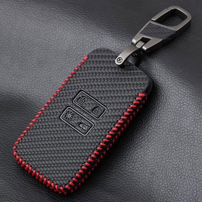 Coque cléPorte clé en cuir porte étui pour Renault TALISMAN CAPTUR Espace Clio Megane Koleos scénic 4 2016 2019 carte à Heerico