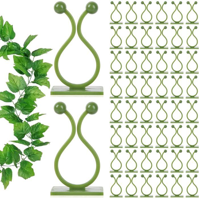 120 Pièces Clips Pour Plantes Grimpantes – Clips Muraux Pour Décoration Verte Intérieure Et Extérieure – Accessoires Pour Jardinag