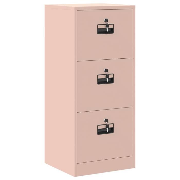 Acier Armoire de Dossier moderne - Anti-rouille - Rose 44x50x106.5 cm Acier Laminé à Froid CC1038