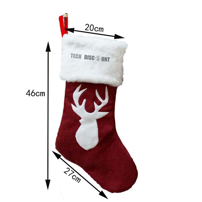 Chaussettes de noël broderie elan - Aueq - chaussettes de poche modèle à suspendre suspension dornements conçu pour noël