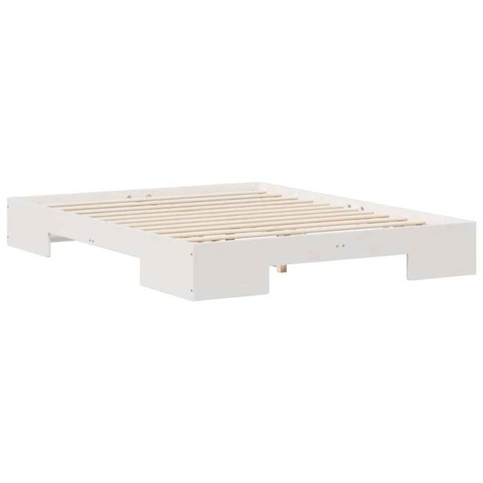 Structure de lit - HAOSHOP - Cadre de lit Blanc 160 x 200 cm&01_119419