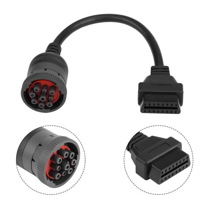 Adaptateur de diagnostic - ASHATA - 16 Pin vers 9 Pin - PVC haute ...