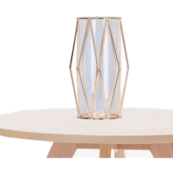 Vase en Verre, Vase Verre Vase Cristal Vase Haut Transparent Vase sur