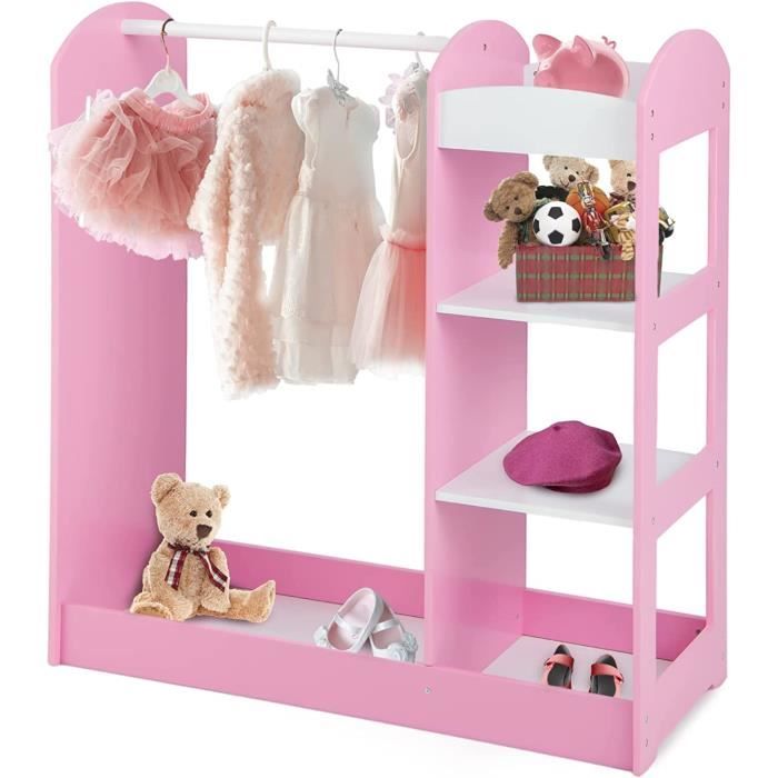 TANGKULAEU Armoire de Rangement Ouverte avec 4 Étagères et Porte