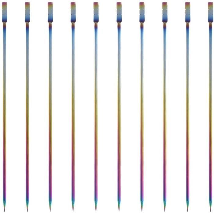 Lot De 5 Tiges Mélangeuses Inox Pour Café Et Cocktail – Bâtonnets Métal Argent