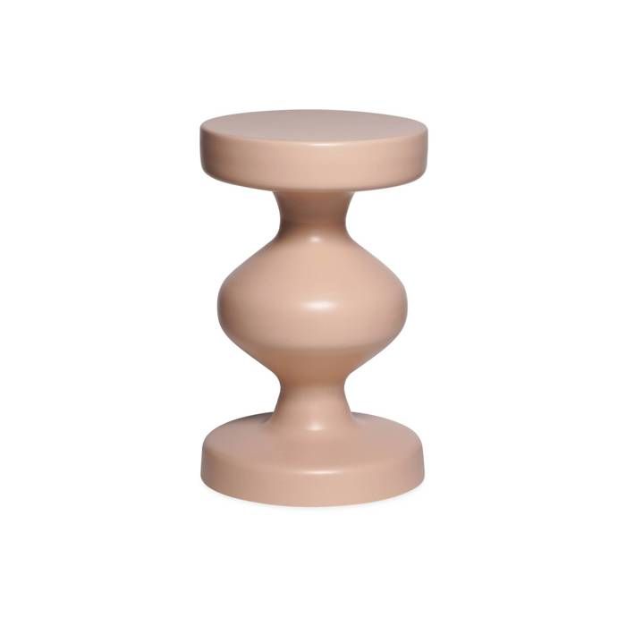 Table dappoint. bout de canapé. table de chevet en métal. rose. Hawa Ø29.5 x H 48.5cm
