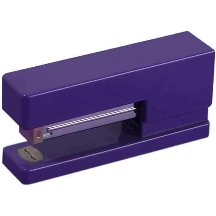 Agrafeuse De Bureau Mini Métal Violette - 750 Agrafes 24/6 Incluses, Jusqu'à 16 Feuilles