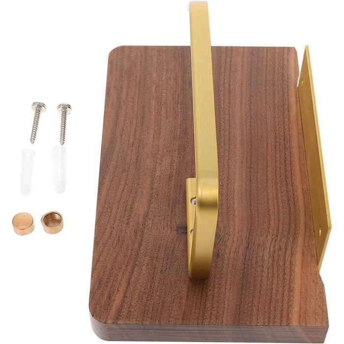 Porte-Papier Toilette Mural Avec Étagère De Téléphone, Support Rouleau Papier Toilette Adhesif Moderne Dore Noir Derouleur Papier Toilette 96798660