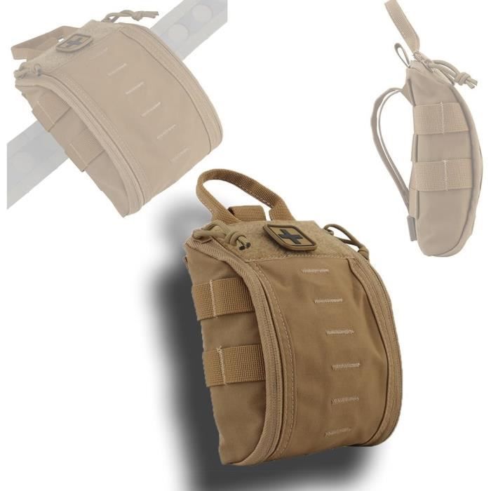 Ceinture Premiers Soins Tactique 2 Parties - Rouleau Médical + Porte-bébé, MOLLE Compatible, Pour Randonnée, Survie