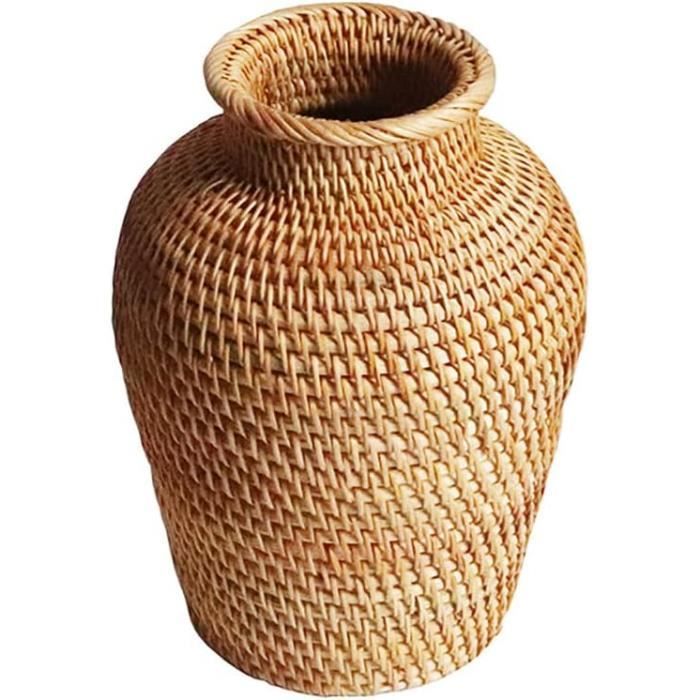 Vase Decoratif, Vase Vintage Vase En Osier Tissé Fleur Conception Vase