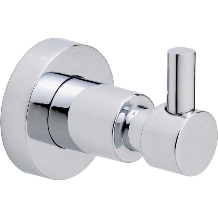 Crochet Peignoir, Métal Chromé, Adhésif, Technologie Sans Percer