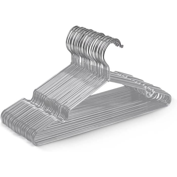 Lot De 30 Cintres Bébé/enfant En Métal Avec Embouts Caoutchouc - 30 Cm, Anti-glisse | HAWEELLI