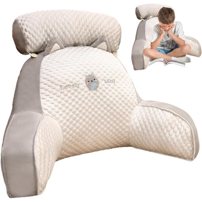 Oreiller De Lecture Homie Avec Support Lombaire, Accoudoirs Et Coussin Poignet - Mousse Mémoire - Confort Maximal Pour Lit, Canapé Coussin Memoire De Forme