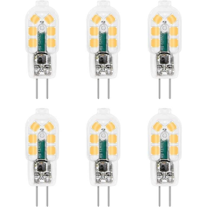 Ampoule G4 LED 12V 2W Blanc Froid 6000K, 200LM, Équivalent