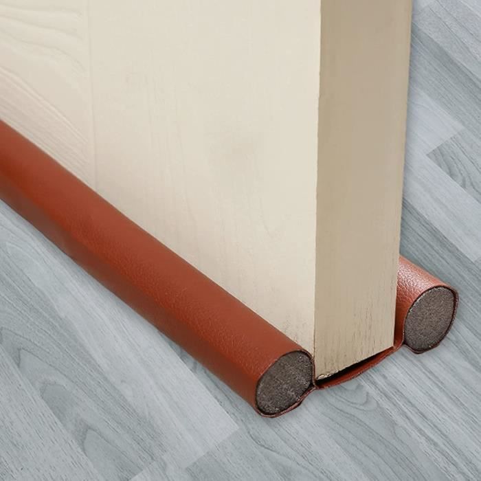 Lot De 2 Boudins De Porte Réglables Pour Isolation Phonique, Isolation De L'air Chaud Et Froid, Poussière, Fumée, Vent Et Brise - Marron - 94 Cm