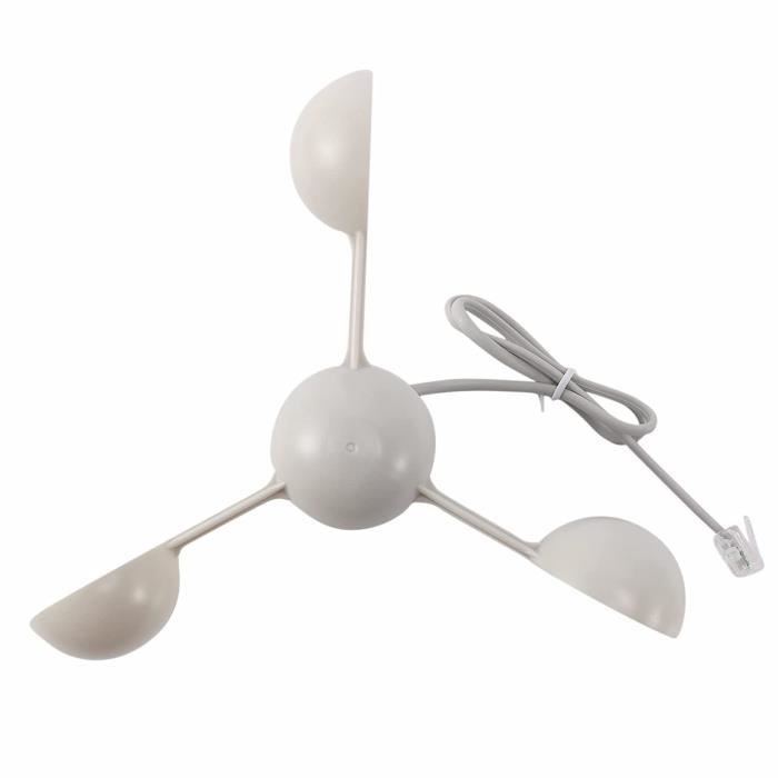 Anémomètre Jenngaoo 12-24V - Capteur Vitesse Vent Alliage Aluminium - Pour Serre/Station Météo