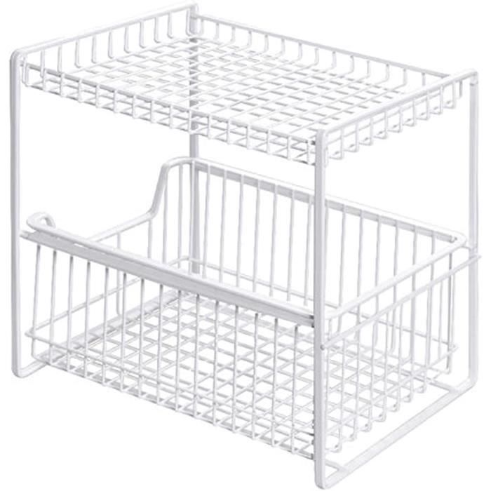 Panier Coulissant VEVOR Sous évier - Dimensions 56,7x56,3x18,5 Cm - Argenté