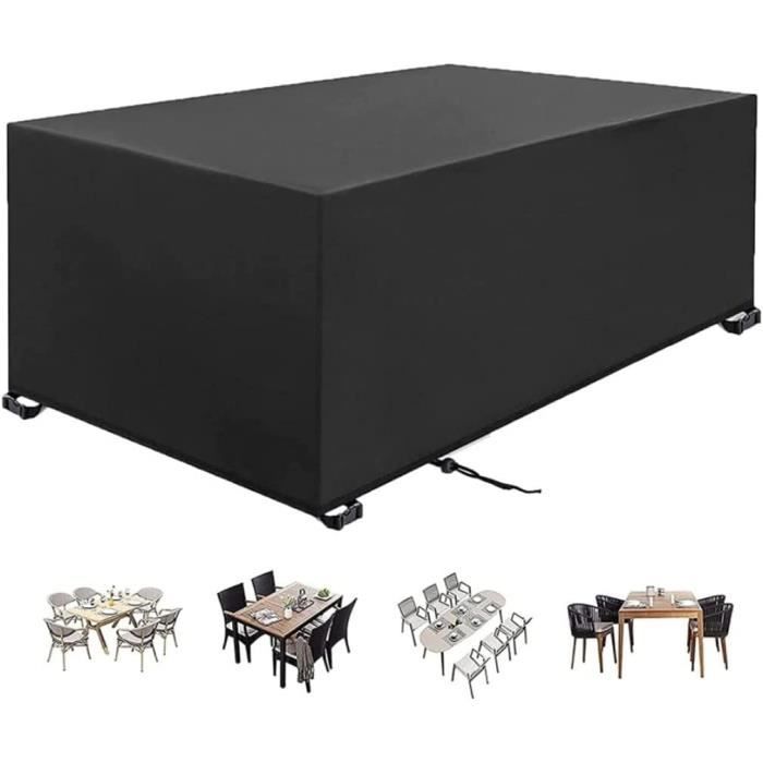 Housse De Protection Imperméable Pour Salon De Jardin 213x132x74cm - Tissu Oxford 210D Anti-UV, Anti-Vent Avec Sangles