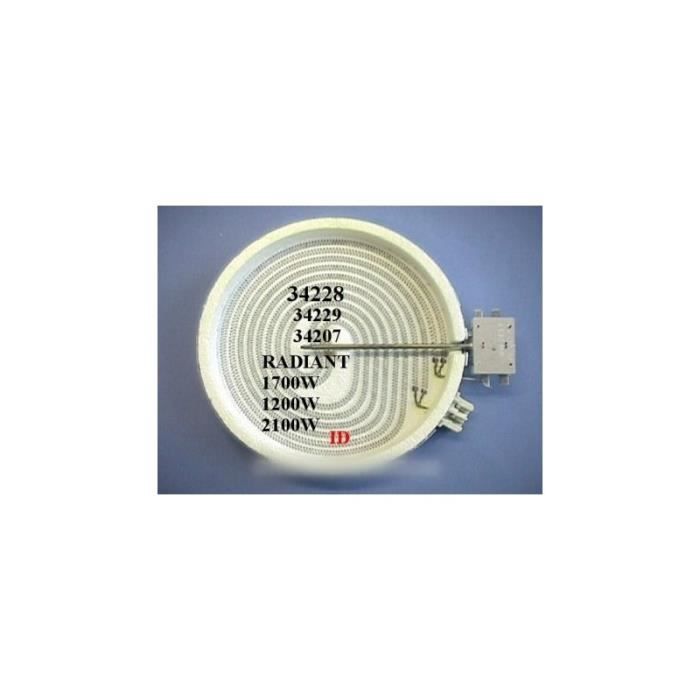 Plaque radiant CONSTRUCTEURS DIVERS 34229 230 V Diamètre 140 mm