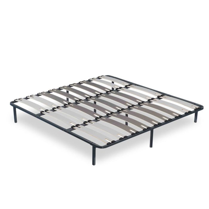 Sommier Morpholattes 200x200cm 5 zones de maintien Résistant et confortable Latte extra larges flexible Montage rapide