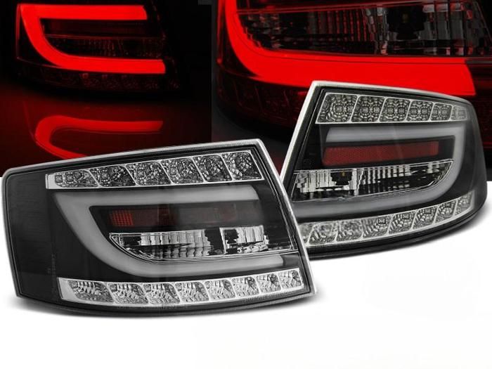 Paire de feux arriere Audi A6 C6 berline 04-08 LED BAR noir-27335614
