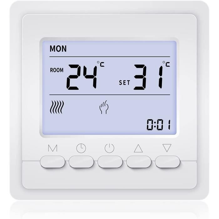 Thermostat connecté Pure avec récepteur - HOME PILOT - Chauffage connecté | Economies d'énergie - Bricolage