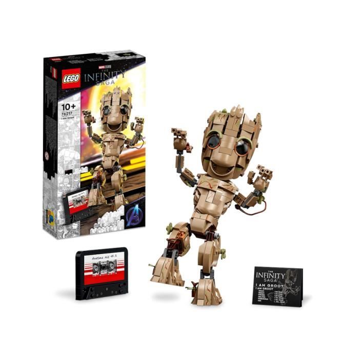 Jouet à Construire et Figurine - LEGO - 76217 - Marvel - Je sAppelle Groot - PP et silicone
