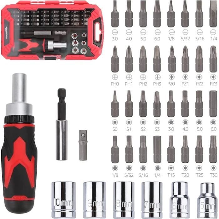 Coffret Tournevis à Cliquet Parkside - Neuf Sous Blister (Modèle A4-99/2)