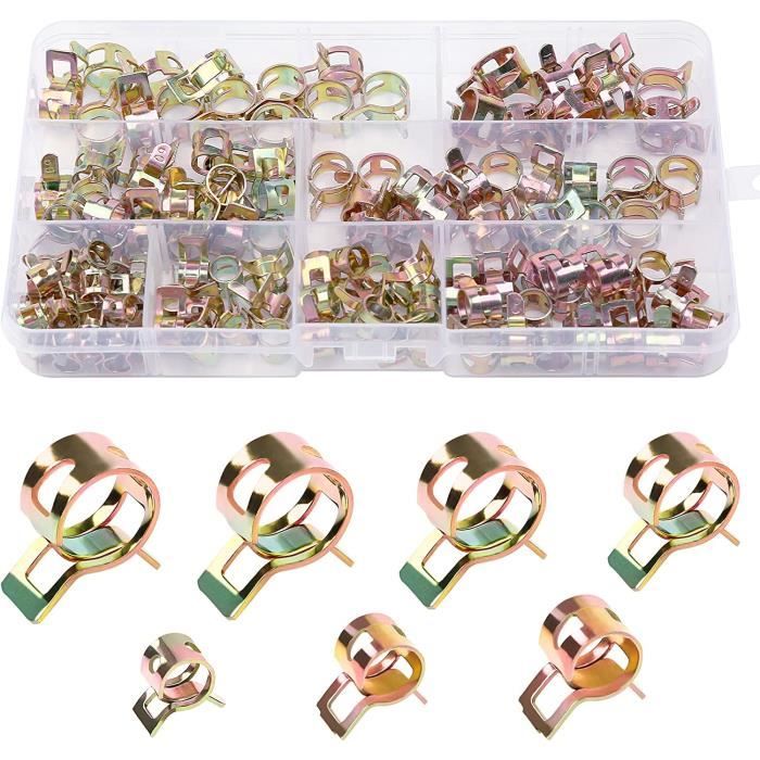 Colliers Serrage Zinc 14mm Colliers De Serrage à Ressort - Lot De 30 En Zinc 14mm Double Oreille Pratique