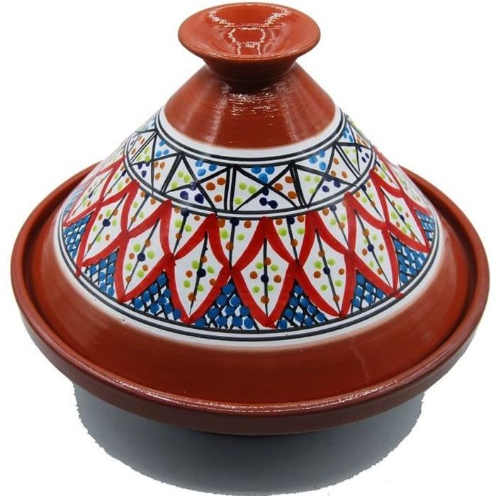 Ameublement ethnique Tajine Décorative Terre cuite Marocaine Tunisina 27 cm 3010201211 