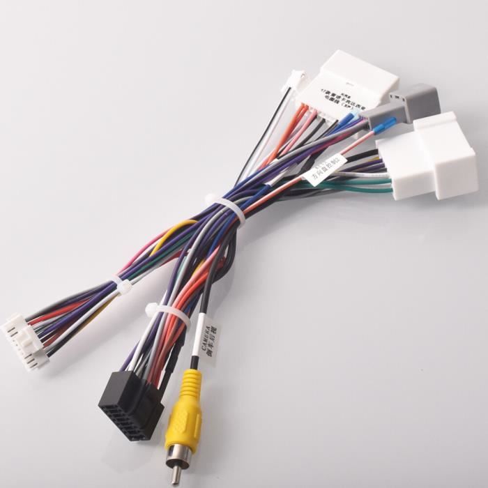 Câble de démarrage,Adaptateur de câble de harnais de câblage d'autoradio stéréo Android 16 broches pour Renault - cables[B734]
