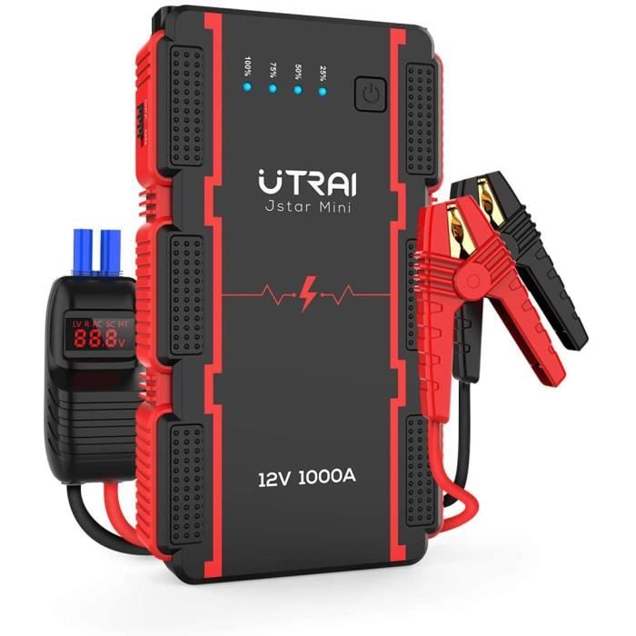 UTRAI Jstar Mini Booster de démarrage Booster Batterie Jump Starter 1000A 1300mAh Smart Clip avec détection Intelligente Demarr A33
