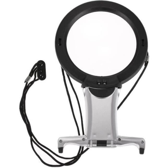 Loupe De Lecture Géante X6 Avec Lampe LED - Mains Libres, Grossissement Fort, Neuf