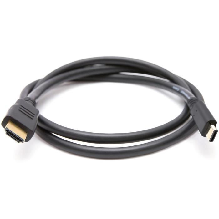 Câble HDMI vers USB C 4k@60Hz, câble Adaptateur HDMI vers USB Type C 2 m  avec câble d'alimentation USB, Compatible pour MacBook Pro, Nreal air,  iMac, XPS, Moniteur Portable Tactile : 
