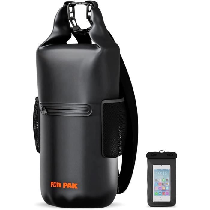 Sac étanche Dry Bag 40L Pour Moto - Fermeture Roulée Velcro, Sangle De Compression, Bande Réfléchissante - 7