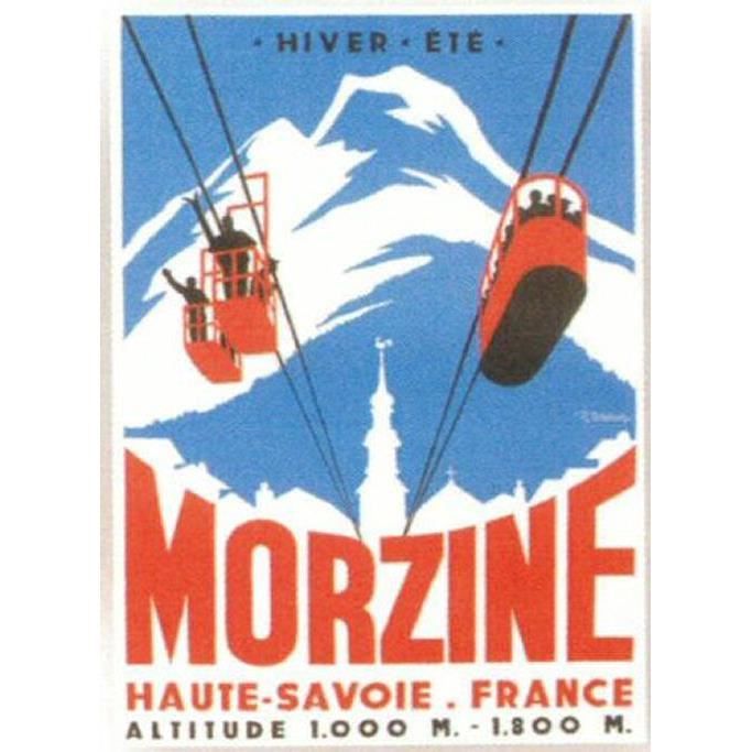 AFFICHE RETRO 50X70cm STATION DE SKI MORZINE HAUTE SAVOIE FRANCE