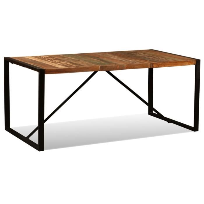 drfeify table de salle à manger bois de récupération massif 180 cm ab243999 10676