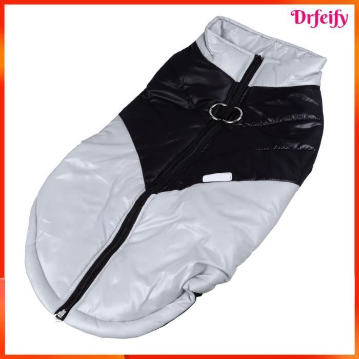 Meilleurs prix pour Drfeify Manteau de chien Manteau pour chien chaud imperméable réfléchissant doux épaissi animal de animalerie blouson Argent M