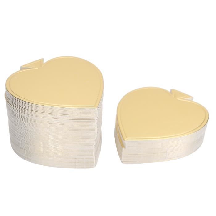 Planche à Gâteau En Forme De Cœur Staedtler – 30 Cm, Carton Blanc Motif Feuilles Roses – Pour Présentation