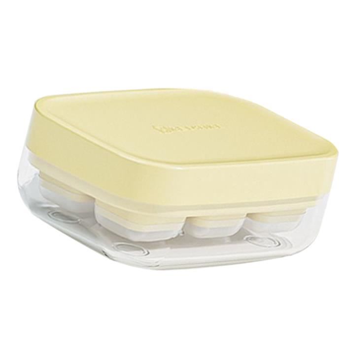 EJ.life Boîte à glace 6 compartiments en plastique avec fond souple