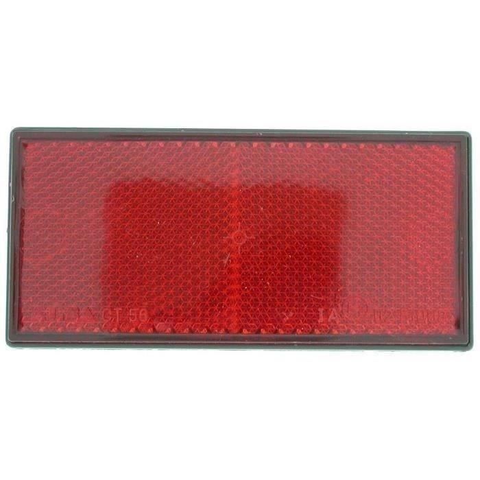 Catadioptre rouge adhésif adaptable - 105 x 48mm