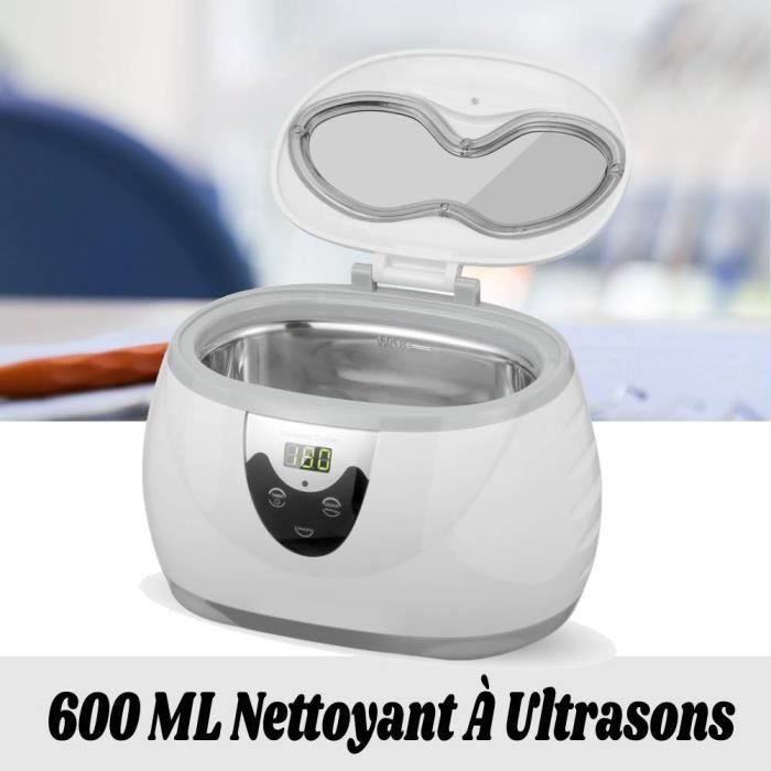 Nettoyeur Ultrasons DK SONIC 600ML 35W - 18 Modes Pour Bijoux, Lunettes, Pièces Avec Réservoir Inox